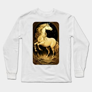 Vintage Unicorn Painting Long Sleeve T-Shirt